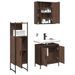 Ensemble d'armoires de salle de bain 3 pcs chêne marron - Photo n°4