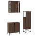 Ensemble d'armoires de salle de bain 3 pcs chêne marron - Photo n°8