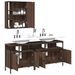 Ensemble d'armoires de salle de bain 3 pcs chêne marron - Photo n°4