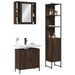 Ensemble d'armoires de salle de bain 3 pcs chêne marron - Photo n°1