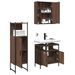 Ensemble d'armoires de salle de bain 3 pcs chêne marron - Photo n°4