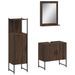 Ensemble d'armoires de salle de bain 3 pcs chêne marron - Photo n°2