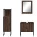 Ensemble d'armoires de salle de bain 3 pcs chêne marron - Photo n°6