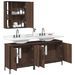 Ensemble d'armoires de salle de bain 3 pcs chêne marron - Photo n°4