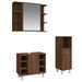 Ensemble d'armoires de salle de bain 3 pcs chêne marron - Photo n°2