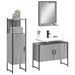 Ensemble d'armoires de salle de bain 3 pcs sonoma gris - Photo n°1