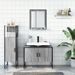 Ensemble d'armoires de salle de bain 3 pcs sonoma gris - Photo n°3