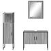 Ensemble d'armoires de salle de bain 3 pcs sonoma gris - Photo n°6