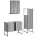 Ensemble d'armoires de salle de bain 3 pcs sonoma gris - Photo n°8