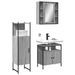 Ensemble d'armoires de salle de bain 3 pcs sonoma gris - Photo n°1