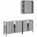 Ensemble d'armoires de salle de bain 3 pcs sonoma gris - Photo n°8