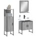 Ensemble d'armoires de salle de bain 3 pcs sonoma gris - Photo n°1