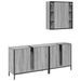 Ensemble d'armoires de salle de bain 3 pcs sonoma gris - Photo n°8