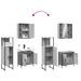 Ensemble d'armoires de salle de bain 3 pcs sonoma gris - Photo n°9