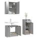 Ensemble d'armoires de salle de bain 3 pcs sonoma gris - Photo n°4