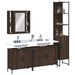 Ensemble d'armoires de salle de bain 4 pcs chêne marron - Photo n°1