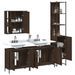 Ensemble d'armoires de salle de bain 4 pcs chêne marron - Photo n°4