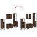 Ensemble d'armoires de salle de bain 4 pcs chêne marron - Photo n°9