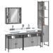 Ensemble d'armoires de salle de bain 4 pcs sonoma gris - Photo n°1