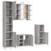 Ensemble d'armoires de salle de bain 4 pcs sonoma gris - Photo n°5