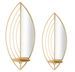 Ensemble de 2 porte-bougies muraux en forme de feuille, 18 x 13 x 41 cm - 15 x 13 x 35 cm - Photo n°1