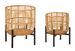 Ensemble de 2 porte-vases en rotin, ø 41 x 47 - 33 x 39 cm - Photo n°1