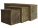 Ensemble de 3 coffres de rangement bois marron et doré Antha - Photo n°1