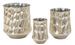 Ensemble de 3 vases décoratifs argent design moderne LILOU - Photo n°1