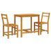 Ensemble de balcon 3 pcs bois d'acacia solide - Photo n°2