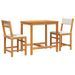 Ensemble de balcon avec coussins 3 pcs bois massif d'acacia - Photo n°2