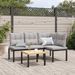 Ensemble de banc de jardin avec coussins 3 pcs noir - Photo n°1