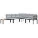 Ensemble de banc de jardin avec coussins 4 pcs noir - Photo n°2