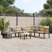 Ensemble de banc de jardin avec coussins 5 pcs noir - Photo n°1