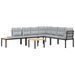 Ensemble de banc de jardin avec coussins 5 pcs noir - Photo n°2