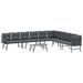 Ensemble de bancs de jardin avec coussins 5 pcs noir - Photo n°2