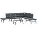 Ensemble de bancs de jardin avec coussins 5 pcs noir - Photo n°2