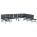 Ensemble de bancs de jardin avec coussins 7 pcs noir - Photo n°1