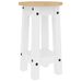 Ensemble de bar 3 pcs blanc bois de pin massif - Photo n°11