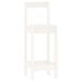 Ensemble de bar 3 pcs Blanc Bois de pin massif - Photo n°6