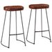 Ensemble de bar 3 pcs bois de manguier brut massif et métal - Photo n°2