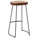 Ensemble de bar 3 pcs bois de manguier brut massif et métal - Photo n°6