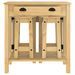 Ensemble de bar 3 pcs bois de pin massif - Photo n°4