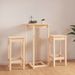 Ensemble de bar 3 pcs Bois de pin massif - Photo n°3