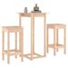 Ensemble de bar 3 pcs Bois de pin massif - Photo n°4