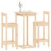 Ensemble de bar 3 pcs Bois de pin massif - Photo n°4