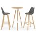 Ensemble de bar 3 pcs Gris 5 - Photo n°1