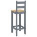 Ensemble de bar 3 pcs Gris Bois de pin massif - Photo n°8