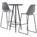 Ensemble de bar 3 pcs Plastique Gris 2 - Photo n°1