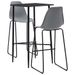 Ensemble de bar 3 pcs Plastique Gris 4 - Photo n°1