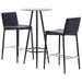 Ensemble de bar 3 pcs Similicuir Noir 14 - Photo n°1